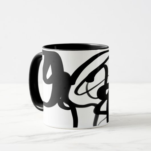 De duikers: Abstract Zwart & Wit Mok (Voorkant links)