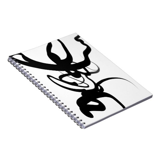 De duikers: Abstract zwart-wit Notitieboek (Rechterzijde)