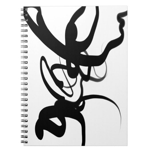 De duikers: Abstract zwart-wit Notitieboek (Voorkant)