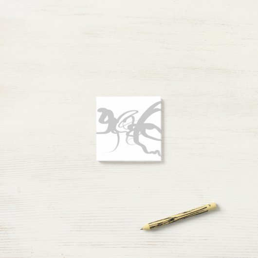 De duikers: Abstract Zwart & Wit Post-it® Notes (Op bureau)