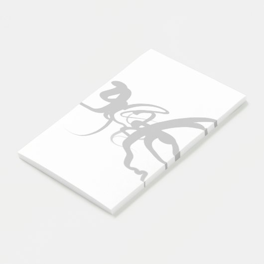 De duikers: Abstract Zwart & Wit Post-it® Notes (Schuin)