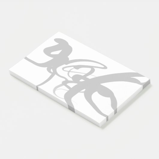 De duikers: Abstract Zwart & Wit Post-it® Notes (Schuin)