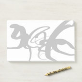 De duikers: Abstract Zwart & Wit Post-it® Notes (Op bureau)