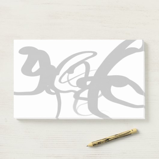 De duikers: Abstract Zwart & Wit Post-it® Notes (Op bureau)