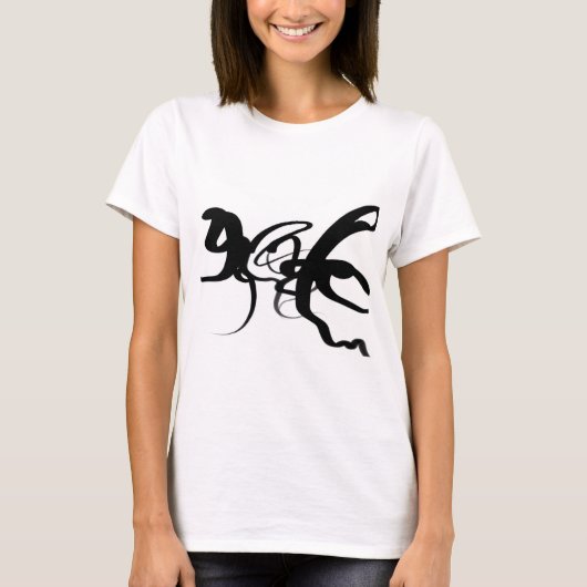De duikers: Abstract Zwart & Wit T-shirt (Voorkant)
