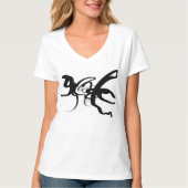 De duikers: Abstract Zwart & Wit T-shirt (Voorkant)