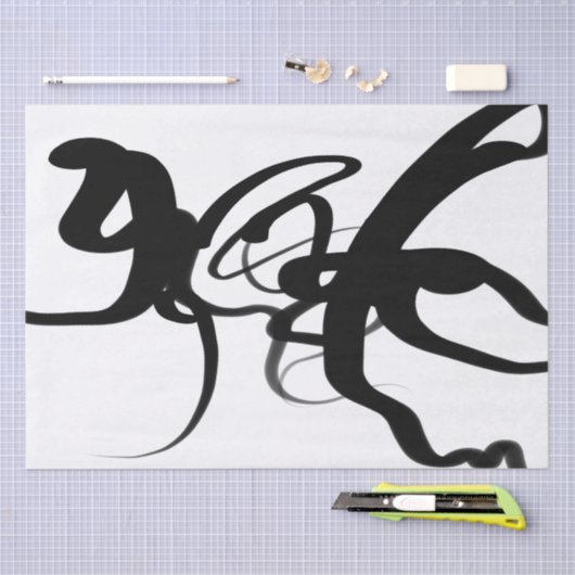 De duikers: Abstract Zwart & Wit Tissuepapier (Craft)