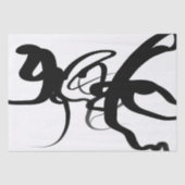 De duikers: Abstract Zwart & Wit Tissuepapier (Voorkant)