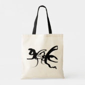 De duikers: Abstract Zwart & Wit Tote Bag (Achterkant)