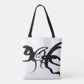 De duikers: Abstract Zwart & Wit Tote Bag (Achterkant)
