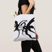 De duikers: Abstract Zwart & Wit Tote Bag (Dichtbij)