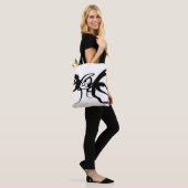 De duikers: Abstract Zwart & Wit Tote Bag (Op model)