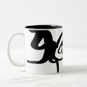 De duikers: Abstract Zwart & Wit Tweekleurige Koffiemok (Links)