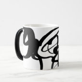 De duikers: Abstracte zwarte en witte magische Mok (Voorkant links)