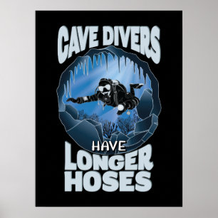 De duikers van de grot hebben langere slangen - he poster
