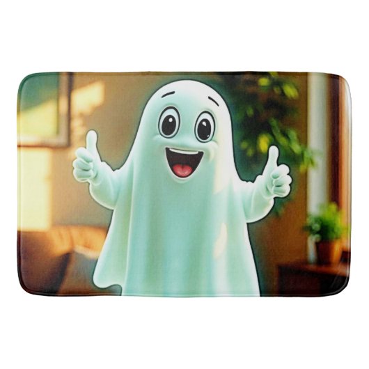 De duimen van Happy Ghost Badmat (Voorkant)