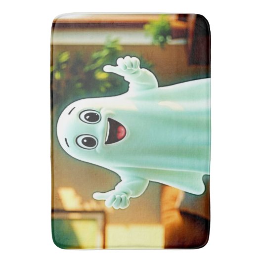 De duimen van Happy Ghost Badmat (Voorkant Verticaal)