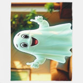 De duimen van Happy Ghost Fleece Deken (Voorkant)