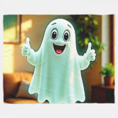 De duimen van Happy Ghost Fleece Deken (Voorkant (Horizontaal))