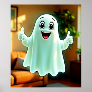 De duimen van Happy Ghost Poster