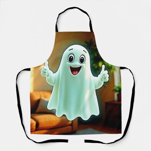De duimen van Happy Ghost Schort (Voorkant)