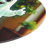 De duimen van Happy Ghost Snijplank (Hoek)