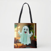 De duimen van Happy Ghost Tote Bag (Voorkant)