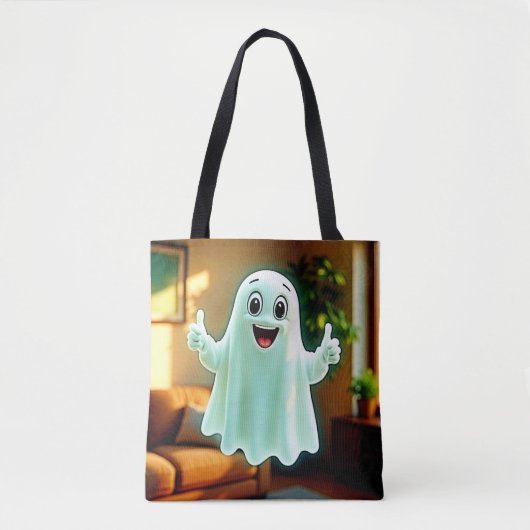 De duimen van Happy Ghost Tote Bag (Voorkant)