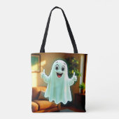 De duimen van Happy Ghost Tote Bag (Achterkant)