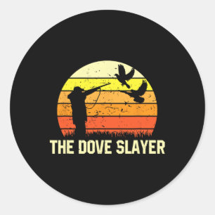De  duimschijf van de duif ronde sticker