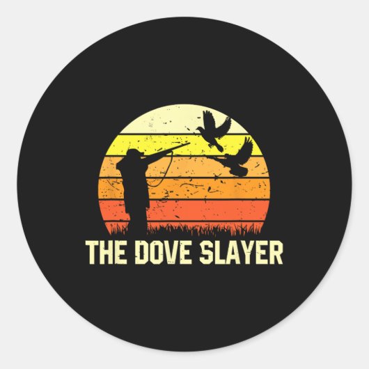 De  duimschijf van de duif ronde sticker (Voorkant)
