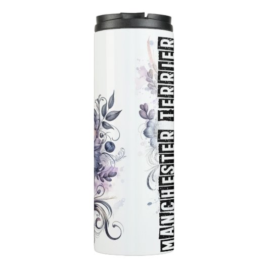 De duistere bloei van de Manchester Terrier Thermosbeker (Achterkant)