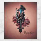 De duistere en mysterieuze wereld van de gotische  wijn etiket (Enkel label)