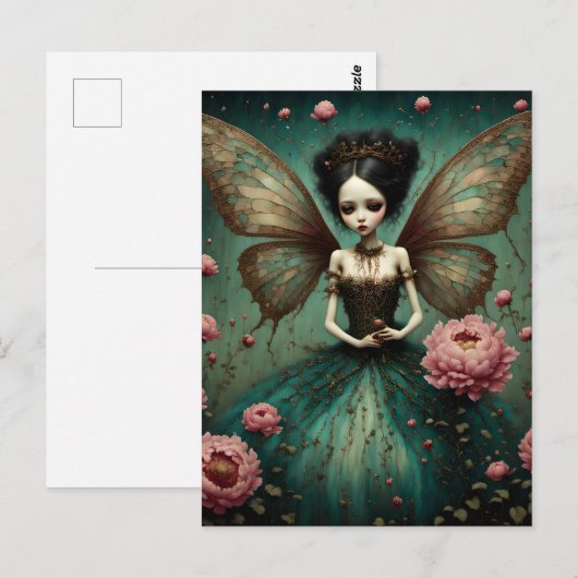 De duistere fee in de Peony Garden Briefkaart (Voorkant / Achterkant)