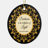 De duisternis is de geboorteplaats van het lichtbl keramisch ornament (Links)