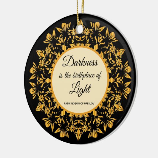 De duisternis is de geboorteplaats van het lichtbl keramisch ornament (Links)