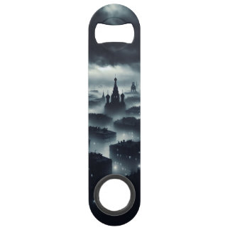 De duisternis nacht stad Steel Bottle Opener Speed Flessenopener