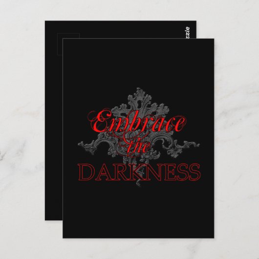 De duisternis omhelzen briefkaart (Voorkant / Achterkant)