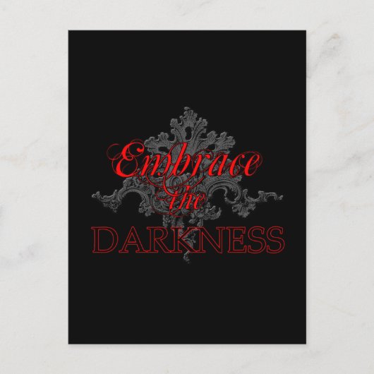De duisternis omhelzen briefkaart (Voorkant)
