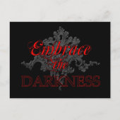 De duisternis omhelzen briefkaart (Voorkant)