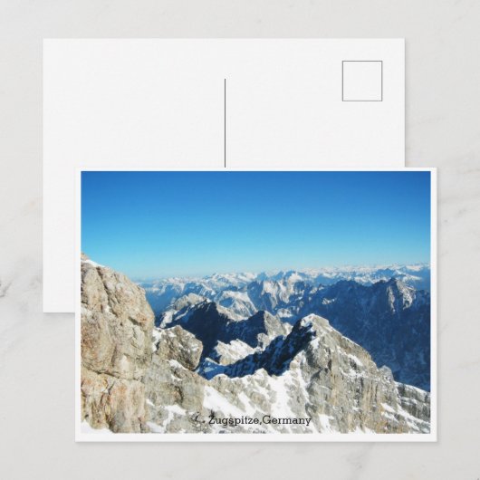 De Duitse Alpen, Zugspitze, Duitsland Briefkaart (Voorkant / Achterkant)