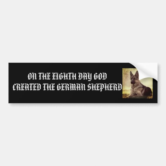 De Duitse Bumpersticker Shepherd Dog. (Voorkant)