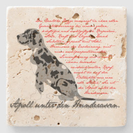 De Duitse Dog - de Apollo onder de hondenrassen Stenen Onderzetter