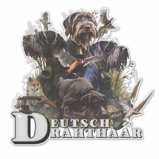 De Duitse draadaanwijzer Sticker (Voorkant)