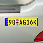 De Duitse Euro Gele Bumpersticker van de (Op auto)