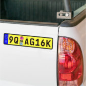De Duitse Euro Gele Bumpersticker van de (Op Truck)
