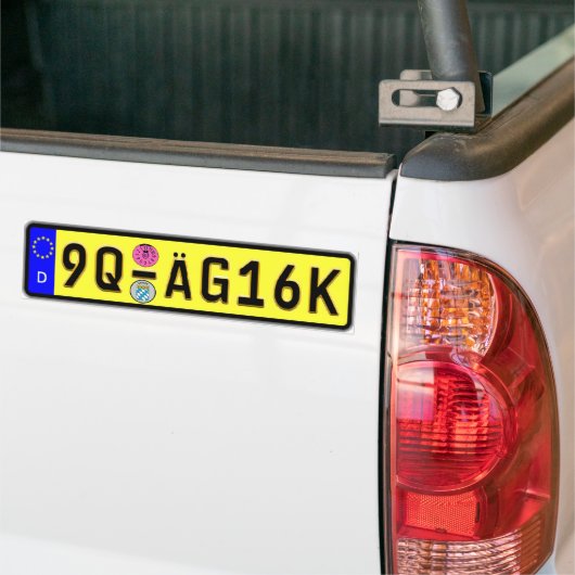 De Duitse Euro Gele Bumpersticker van de (Op Truck)