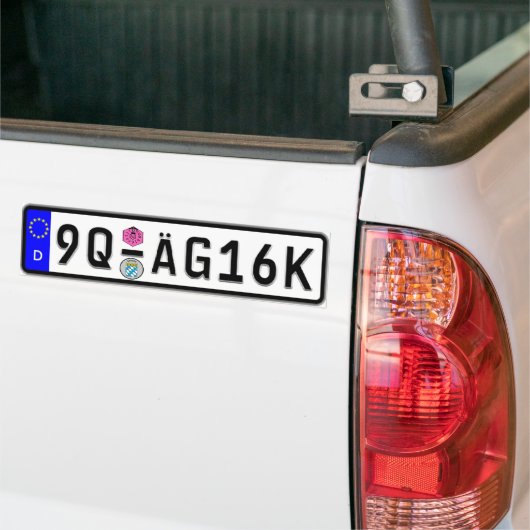 De Duitse Euro Witte Bumpersticker van de (Op Truck)