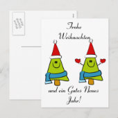 De Duitse Groeten van Kerstmis Feestdagenkaart (Voorkant / Achterkant)