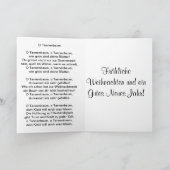De Duitse Groeten van Kerstmis met de Lyrische Feestdagen Kaart (Binnen)